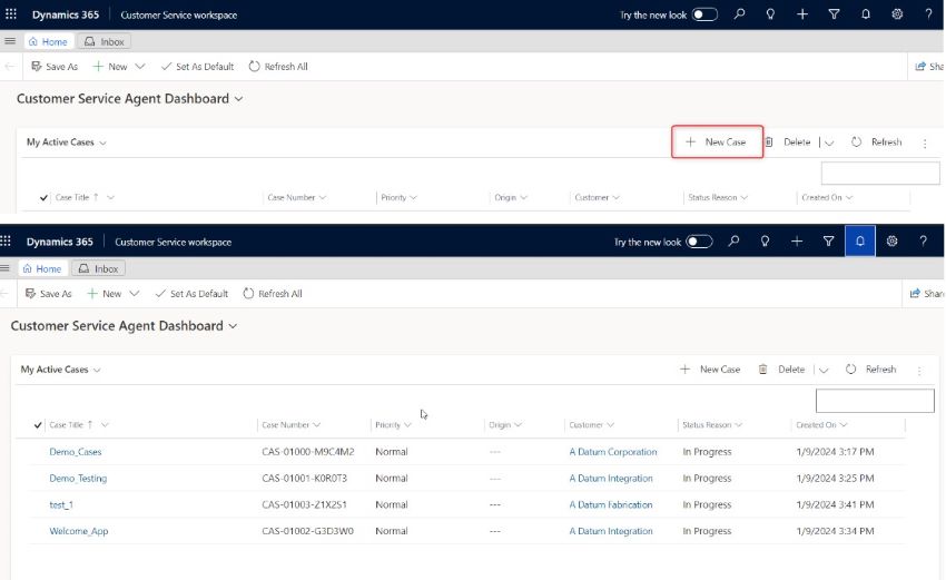 customer service Agent Dashboard